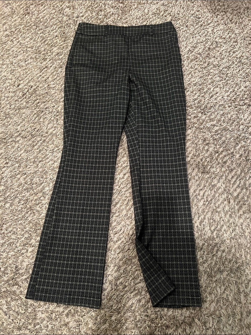 Cato Black Plaid Boot-Cut Women's Pants